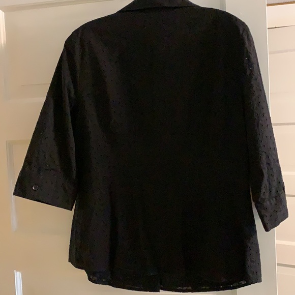 Gorgeous black lined cotton top from Nine West - Picture 3 of 3